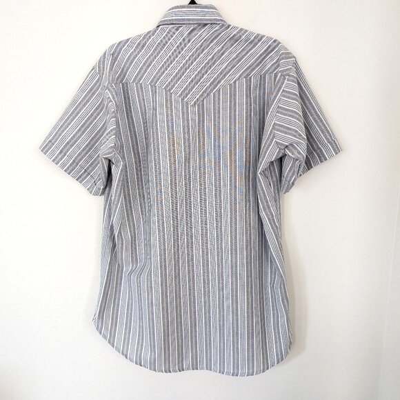 RUDDOCK Shirt Men's 17 Classic Fit Multicolor Striped Western Snap Short Sleeve - Picture 5 of 11